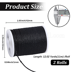 2 Rolls Round Waxed Polyester Cord&nbsp;YC-PA0001-01C
