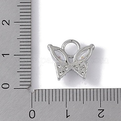 Rack Plating Brass Micro Pave CLear Cubic Zirconia Charms&nbsp;KK-E110-10P