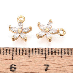 Brass Cubic Zirconia Charms&nbsp;KK-S348-435