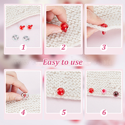 48Pcs 12 Colors Plastic Craft Doll Eye&nbsp;DIY-GA0002-89