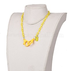 Personalized ABS Plastic Cable Chain Necklaces&nbsp;NJEW-JN03220-06