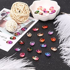 Pointed Back Glass Rhinestone Cabochons&nbsp;RGLA-OC0001-03D