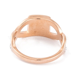 Square 304 Stainless Steel Finger Ring foe Women&nbsp;RJEW-C086-13-RG