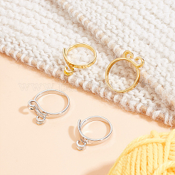 8Pcs 4 Style Alloy Yarn Guide Finger Holders&nbsp;RJEW-BC0001-24