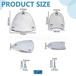 4Pcs Aluminum Tap Shoe Sole Protector&nbsp;FIND-WH0149-73A