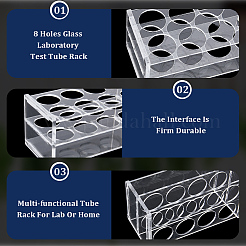 8 Hole Glass Test Tube Rack&nbsp;OFST-WH20007-017D