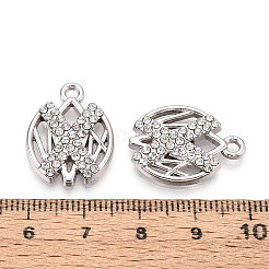 Alloy Rhinestone Pendants&nbsp;FIND-N008-04P