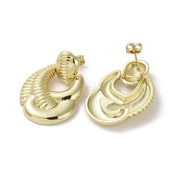Brass Dangle Stud Earrings&nbsp;EJEW-H308-02G