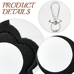 2Pcs 2 Colors PU Leather Pendant Decorations&nbsp;HJEW-CL0001-16A