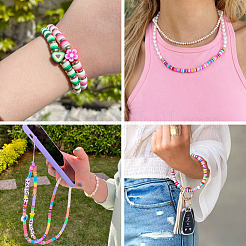 10 Strands 10 Styles Handmade Polymer Clay Bead Strands&nbsp;CLAY-TA0001-75