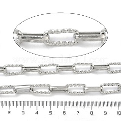Handmade 304 Stainless Steel Twist Rectangle Box Chains&nbsp;STAS-F341-06P