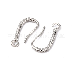 Brass Clear Cubic Zirconia Earring Hooks&nbsp;KK-L242-26P