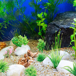 9Pcs 9 Styles Plastic Artificial Aquarium Plants&nbsp;DJEW-DR0001-10