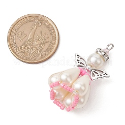Pearlized Glass Pearl Beads  Pendants&nbsp;PALLOY-MZ00487-05