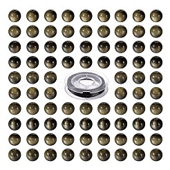 100Pcs 8mm Natural Golden Sheen Obsidian Round Beads&nbsp;DIY-LS0002-42