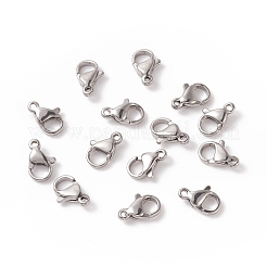 304 Stainless Steel Lobster Claw Clasps&nbsp;STAS-PH0010-02B