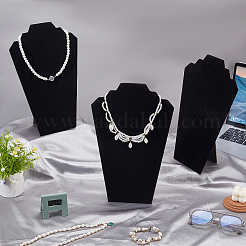 Velvet with Paperboard Necklace Bust Display Stands&nbsp;NDIS-WH0017-05A