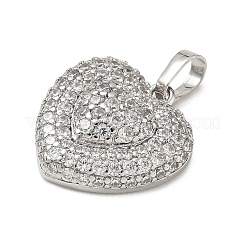 Brass Micro Pave Cubic Zirconia Pendants&nbsp;KK-CBA74BF-12P-02A