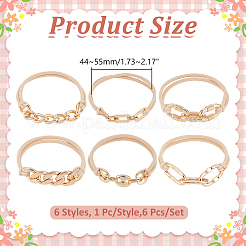6Pcs 6 Styles Elastic Hair Ties&nbsp;OHAR-ME0001-16B