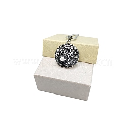 Retro Stainless Steel Box Chain Tree of Life Pendant Necklaces for Men&nbsp;PW-WGB21EA-01