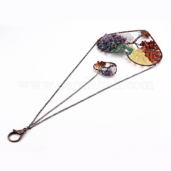 Natural Mixed Gemstone Big Pendants&nbsp;G-T133-R07