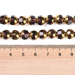 Electroplate Glass Beads Strands&nbsp;X-EGLA-Q128-04A-FP05