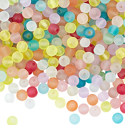 Transparent Frosted Glass Beads&nbsp;FGLA-PA0001-02B