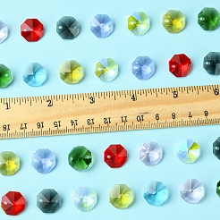 48Pcs 8 Colors Electroplate Glass Links Connectors&nbsp;EGLA-FS0001-48