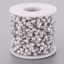 Handmade ABS Plastic Imitation Pearl Beaded Chains&nbsp;STAS-T052-39P