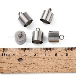 Tarnish Resistant Smooth Surface 201 Stainless Steel Cord Ends&nbsp;X-STAS-R063-97