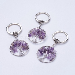 Natural Amethyst Keychain&nbsp;KEYC-E023-03H