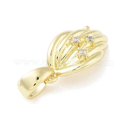 Brass Micro Pave Cubic Zirconia Pendants&nbsp;KK-F877-19G