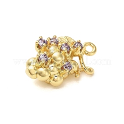 Brass Micro Pave Cubic Zirconia Pendants&nbsp;KK-L229-001G-06