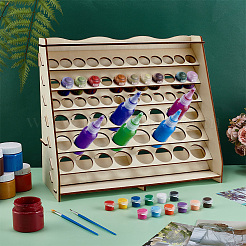 Wood Paint Organizer Stands&nbsp;ODIS-WH0038-174A