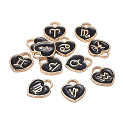 Alloy Enamel Charms with 12 Constellations&nbsp;ENAM-CJ0001-63