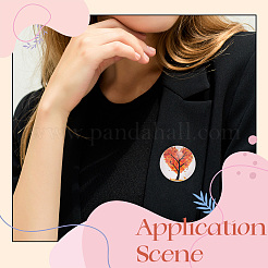 20Pcs 2 Colors PVD Vacuum Plating 304 Stainless Steel Brooch Cabochon Settings&nbsp;STAS-BBC0007-27