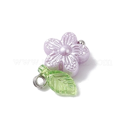 Imitation Pearl Acrylic Pendants&nbsp;PALLOY-JF04335-02