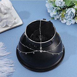 Alloy with Rhinestone Hair Chain&nbsp;DIY-WH20058-11S