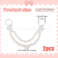 2Pcs ABS Plastic Pearl Pendant Decorations&nbsp;DIY-BBC0002-26
