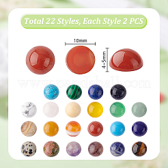 44Pcs 22 Styles Gemstone Cabochons&nbsp;G-GA0001-78
