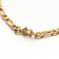 304 Stailess Steel Figaro Chain Bracelets&nbsp;X-BJEW-N280-03