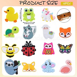 15Pcs 15 Styles Food Grade Silicone Focal Beads&nbsp;SIL-SZ0002-24