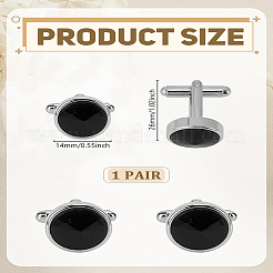 1 Pair Brass Cufflinks&nbsp;BUTT-LP0002-03P-03