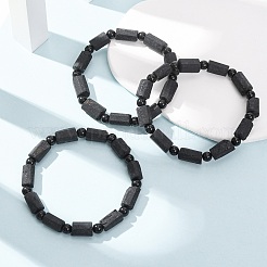 Natural Tourmaline Beads Stretch Bracelets for Women Men&nbsp;BJEW-C154-01