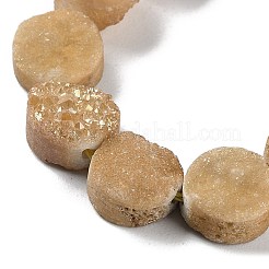 Electroplated Natural Druzy Agate Beads Strands&nbsp;G-M433-01H