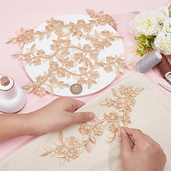 4Pcs Wintersweet Computerized Embroidery Cloth Patches&nbsp;PATC-ME0001-38C