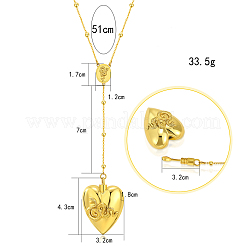 Brass Snake Heart Rosary Urn Ashes Necklaces&nbsp;FS-WG49FBC-01