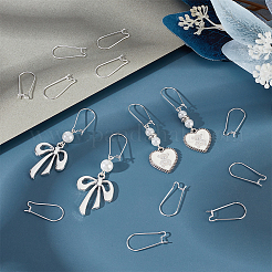 100Pcs 304 Stainless Steel Hoop Earring Findings&nbsp;STAS-BBC0005-94S-02