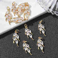 SHEGRACE Brass Clear Cubic Zirconia Pendants&nbsp;XGRQ3K635-545G
