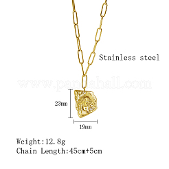 304 Stainless Steel Girl Shape Pendant Necklaces&nbsp;WT7593-1